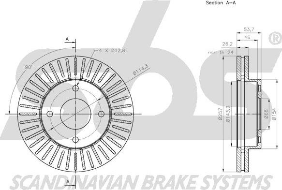 SBS 1815202279 - Спирачен диск vvparts.bg