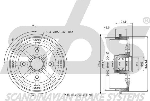 SBS 1825251916 - Спирачен барабан vvparts.bg