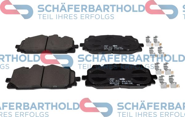 Schferbarthold 315 04 100 01 11 - Комплект спирачно феродо, дискови спирачки vvparts.bg