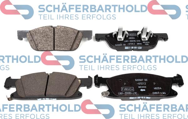 Schferbarthold 315 06 388 01 11 - Комплект спирачно феродо, дискови спирачки vvparts.bg