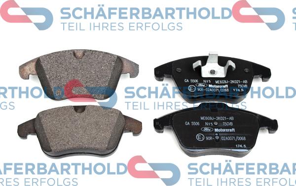 Schferbarthold 315 06 247 01 11 - Комплект спирачно феродо, дискови спирачки vvparts.bg