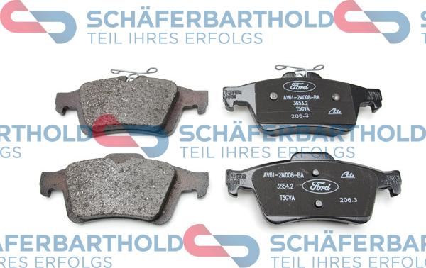 Schferbarthold 315 06 230 01 11 - Комплект спирачно феродо, дискови спирачки vvparts.bg