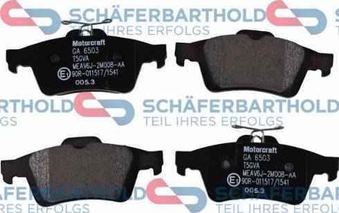 Schferbarthold 315 06 278 01 11 - Комплект спирачно феродо, дискови спирачки vvparts.bg