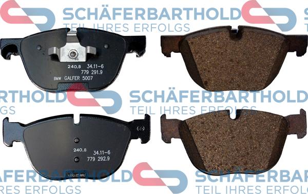 Schferbarthold 315 02 007 01 11 - Комплект спирачно феродо, дискови спирачки vvparts.bg