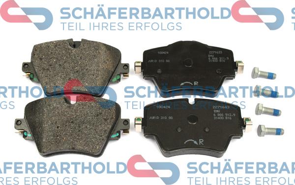 Schferbarthold 315 02 168 01 11 - Комплект спирачно феродо, дискови спирачки vvparts.bg