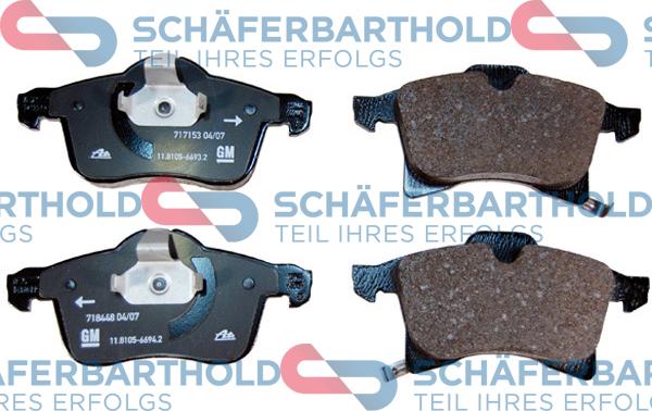 Schferbarthold 315 16 195 01 11 - Комплект спирачно феродо, дискови спирачки vvparts.bg