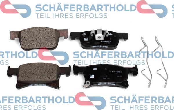 Schferbarthold 315 16 117 01 11 - Комплект спирачно феродо, дискови спирачки vvparts.bg