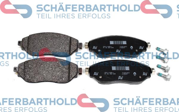 Schferbarthold 315 16 176 01 11 - Комплект спирачно феродо, дискови спирачки vvparts.bg