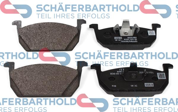 Schferbarthold 315 18 543 01 11 - Комплект спирачно феродо, дискови спирачки vvparts.bg