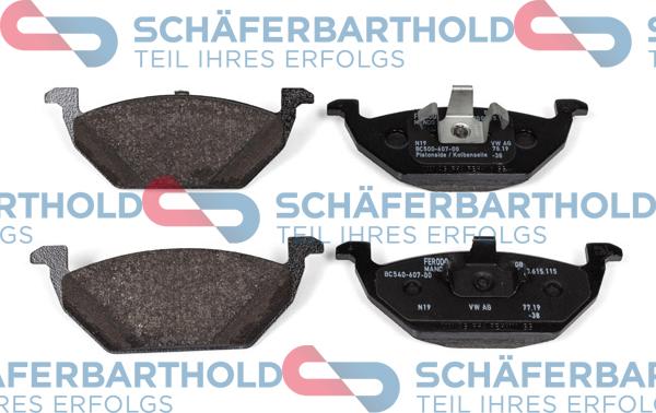 Schferbarthold 315 18 115 01 11 - Комплект спирачно феродо, дискови спирачки vvparts.bg
