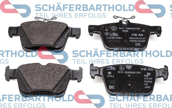 Schferbarthold 315 18 138 01 11 - Комплект спирачно феродо, дискови спирачки vvparts.bg