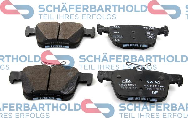 Schferbarthold 315 18 212 01 11 - Комплект спирачно феродо, дискови спирачки vvparts.bg