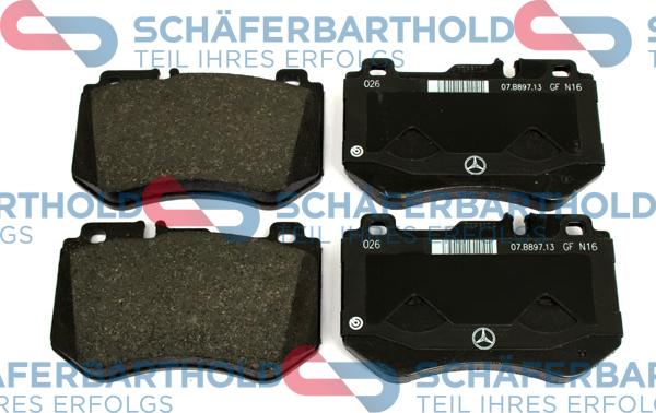 Schferbarthold 315 12 006 01 11 - Комплект спирачно феродо, дискови спирачки vvparts.bg