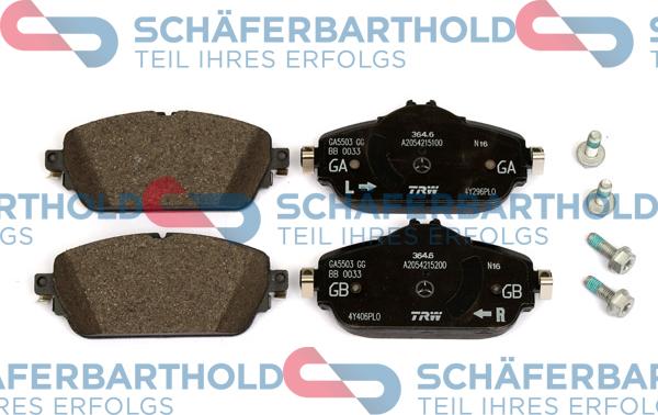 Schferbarthold 315 12 002 01 11 - Комплект спирачно феродо, дискови спирачки vvparts.bg