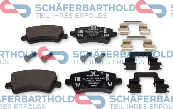 Schferbarthold 315 38 128 01 11 - Комплект спирачно феродо, дискови спирачки vvparts.bg