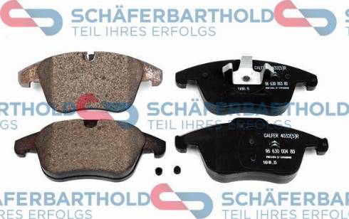 Schferbarthold 315 26 234 01 11 - Комплект спирачно феродо, дискови спирачки vvparts.bg