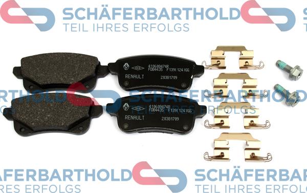 Schferbarthold 315 28 217 01 11 - Комплект спирачно феродо, дискови спирачки vvparts.bg