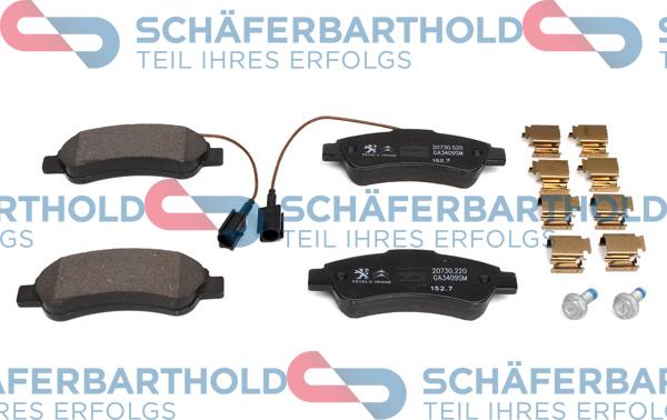 Schferbarthold 315 27 026 01 11 - Комплект спирачно феродо, дискови спирачки vvparts.bg