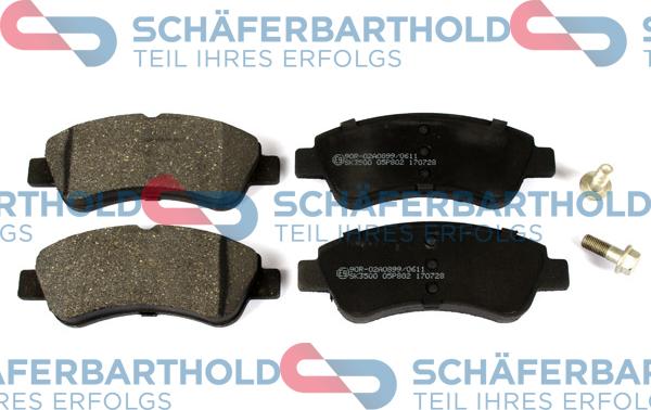 Schferbarthold 315 27 072 01 11 - Комплект спирачно феродо, дискови спирачки vvparts.bg