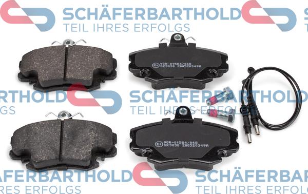 Schferbarthold 315 27 115 01 11 - Комплект спирачно феродо, дискови спирачки vvparts.bg