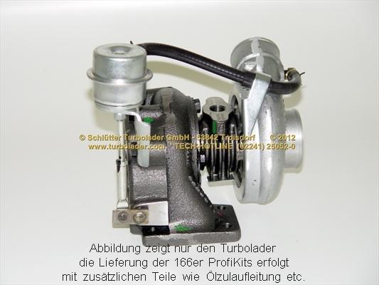 Schlütter Turbolader 166-05020 - Турбина, принудително пълнене с въздух vvparts.bg
