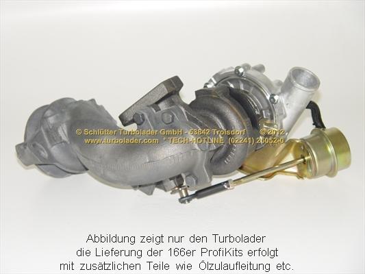 Schlütter Turbolader 166-00450 - Турбина, принудително пълнене с въздух vvparts.bg