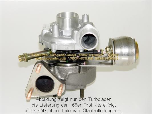 Schlütter Turbolader 166-00550 - Турбина, принудително пълнене с въздух vvparts.bg