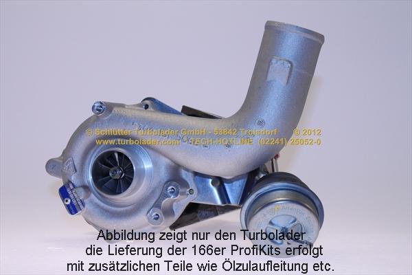 Schlütter Turbolader 166-01020 - Турбина, принудително пълнене с въздух vvparts.bg