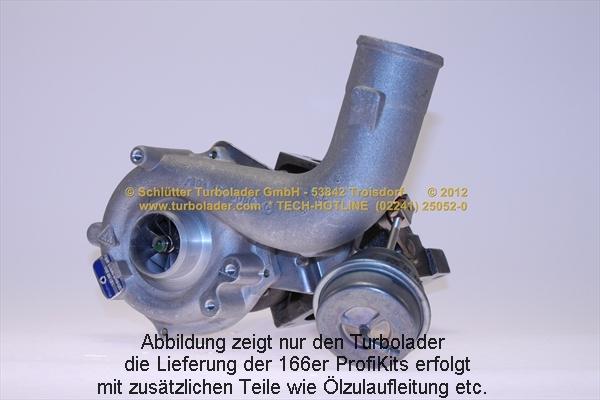 Schlütter Turbolader 166-06060 - Турбина, принудително пълнене с въздух vvparts.bg