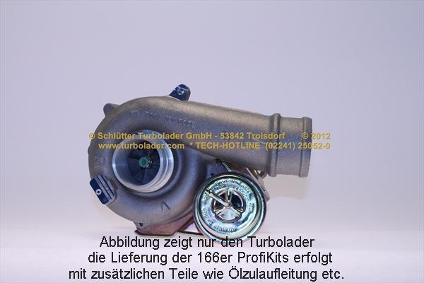 Schlütter Turbolader 166-01100 - Турбина, принудително пълнене с въздух vvparts.bg