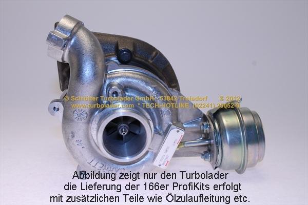 Schlütter Turbolader 166-02300 - Турбина, принудително пълнене с въздух vvparts.bg