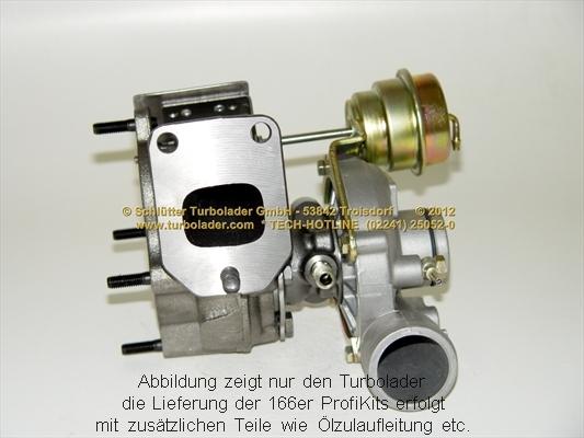 Schlütter Turbolader 166-02220 - Турбина, принудително пълнене с въздух vvparts.bg