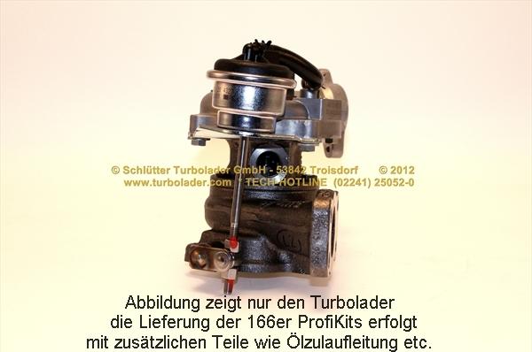 Schlütter Turbolader 166-07040 - Турбина, принудително пълнене с въздух vvparts.bg