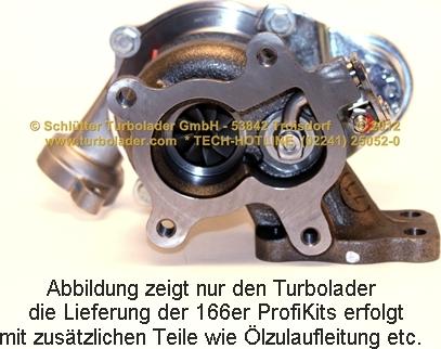 Schlütter Turbolader 166-07040 - Турбина, принудително пълнене с въздух vvparts.bg