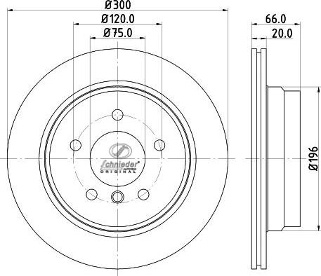 SCHNIEDER AUTOTECH BMS55.00171 - Спирачен диск vvparts.bg