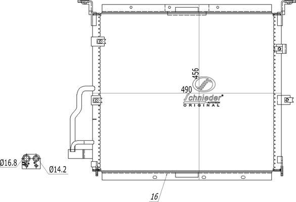 SCHNIEDER AUTOTECH BMS85.00070 - Кондензатор, климатизация vvparts.bg