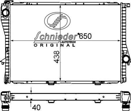 SCHNIEDER AUTOTECH BMS33.00018 - Радиатор, охлаждане на двигателя vvparts.bg