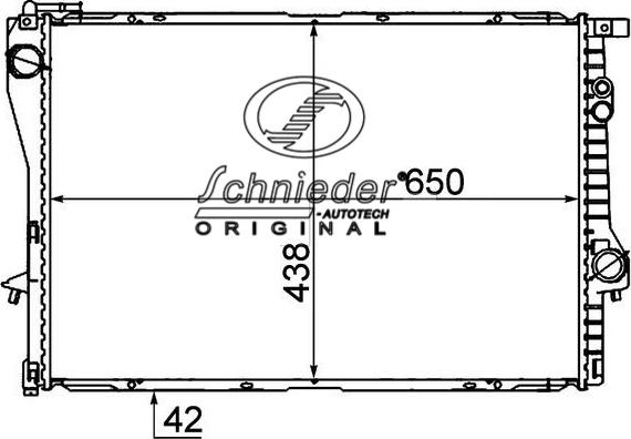 SCHNIEDER AUTOTECH BMS33.00020 - Радиатор, охлаждане на двигателя vvparts.bg