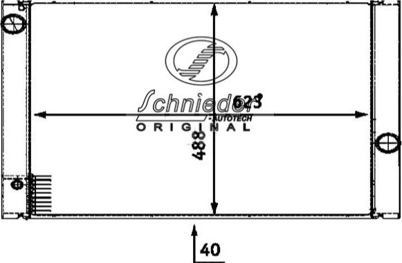 SCHNIEDER AUTOTECH BMS33.00027 - Радиатор, охлаждане на двигателя vvparts.bg