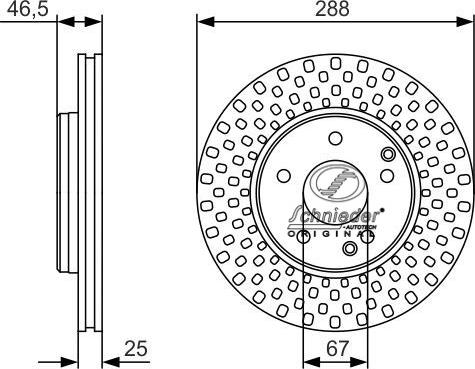 SCHNIEDER AUTOTECH BZS55.00064 - Спирачен диск vvparts.bg