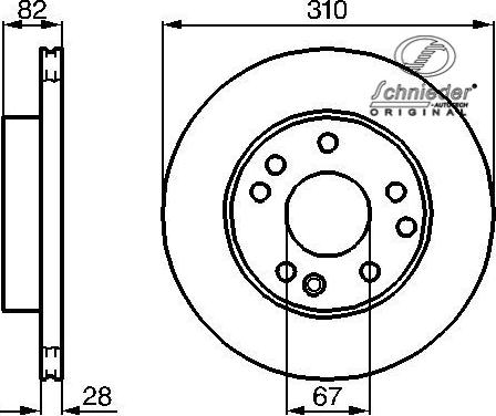 SCHNIEDER AUTOTECH BZS55.00014 - Спирачен диск vvparts.bg