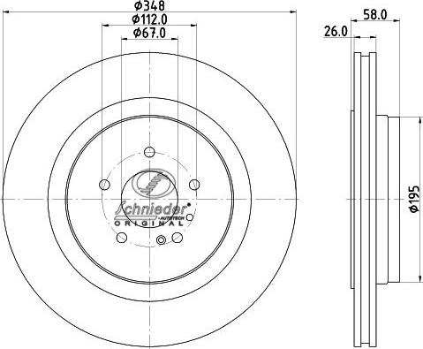 SCHNIEDER AUTOTECH BZS55.00087 - Спирачен диск vvparts.bg