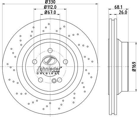 SCHNIEDER AUTOTECH BZS55.00077 - Спирачен диск vvparts.bg
