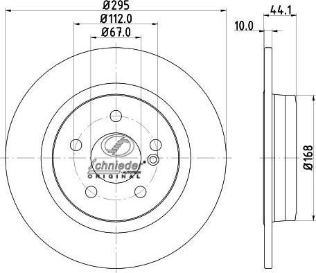 SCHNIEDER AUTOTECH BZS55.00359 - Спирачен диск vvparts.bg