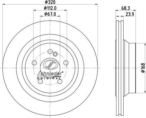 SCHNIEDER AUTOTECH BZS55.00335 - Спирачен диск vvparts.bg