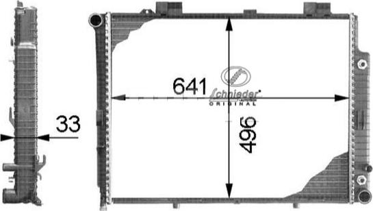 SCHNIEDER AUTOTECH BZS33.00045 - Радиатор, охлаждане на двигателя vvparts.bg