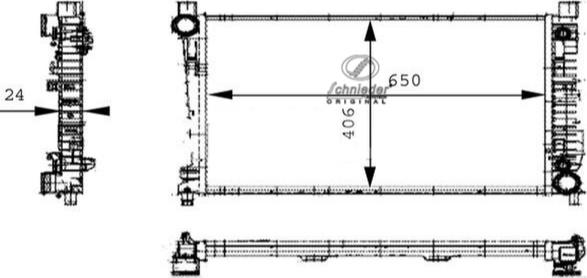 SCHNIEDER AUTOTECH BZS33.00060 - Радиатор, охлаждане на двигателя vvparts.bg