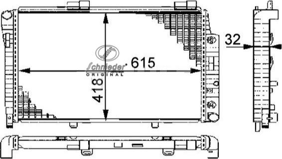 SCHNIEDER AUTOTECH BZS33.00063 - Радиатор, охлаждане на двигателя vvparts.bg