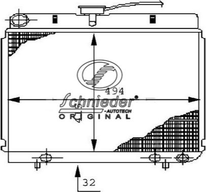 SCHNIEDER AUTOTECH BZS33.00062 - Радиатор, охлаждане на двигателя vvparts.bg