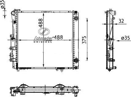 SCHNIEDER AUTOTECH BZS33.00080 - Радиатор, охлаждане на двигателя vvparts.bg